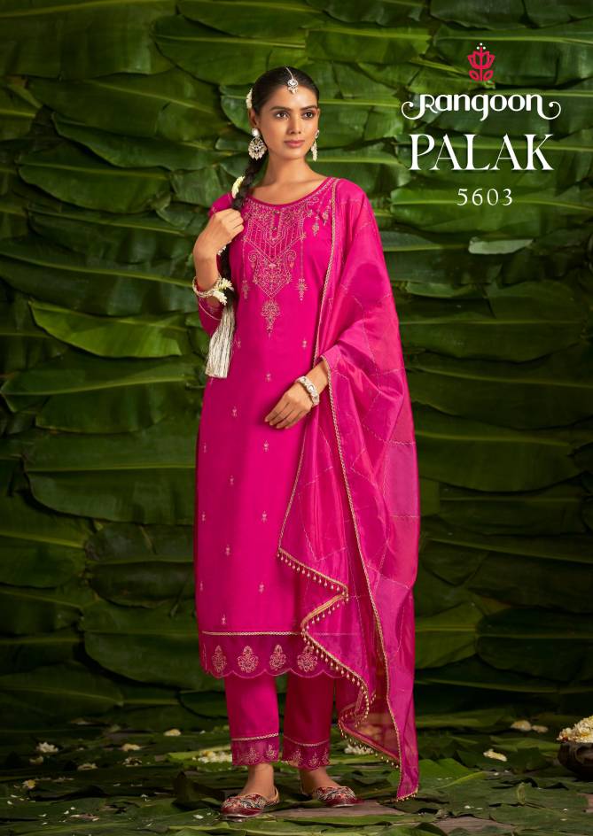 Palak By Rangoon Viscose Fancy Work Kurti With Bottom Dupatta Wholesale Price In Surat